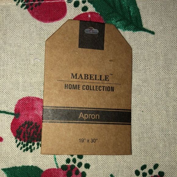 Mabelle Home Collection Strawberry Print Cotton Apron - Picture 6 of 8